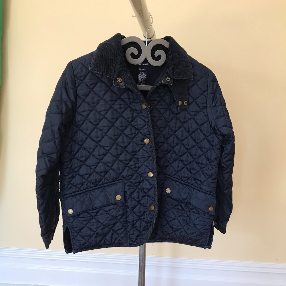 Ralph Lauren Kids blue quilted jacket L12/14